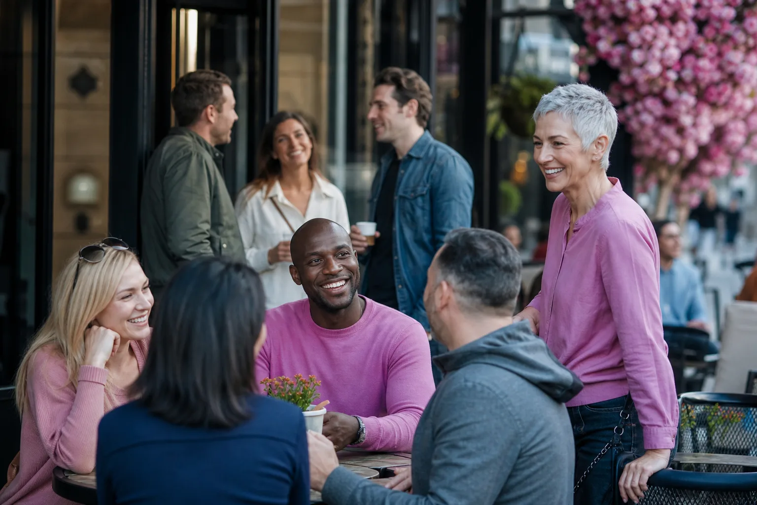 Single people chatting at a relaxed evening event in Cardiff